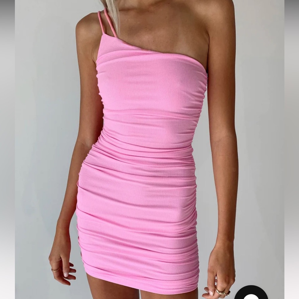 Brand new princess polly pink one shoulder dress!